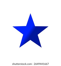 blue star vector icon with clean shape and smooth gradient. Ideal for patriotic themes, decoration, badges, awards, or graphic elements