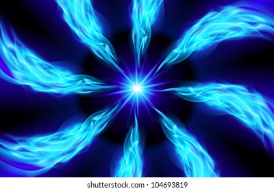 Blue Star for You design on black