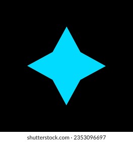 blue stare vector illustration on black space.