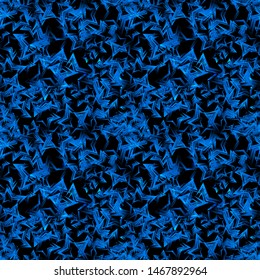 blue starry dense texture on a dark blue background. Stars seamless pattern for a great mood.
