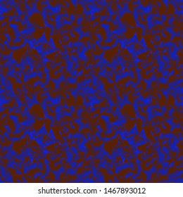 Blue starry dense texture on a burgundy dark background. Stars seamless pattern for a great mood.

