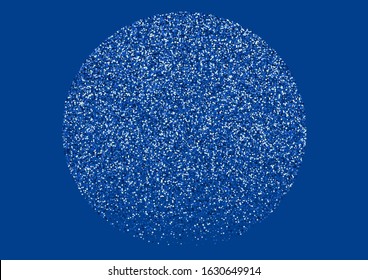 Blue Starry Party Digital Pattern. Magic Glow Card. Cosmos Dust Template. Dark Digital Falling Background.