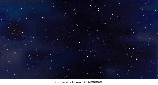 Blue Starry sky. Seamless pattern