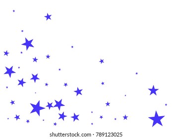 Blue starry in white background. Tiny stars. Confetti celebration, Falling blue abstract decoration for party, birthday celebrate, anniversary or event, festive. Festival decor.
