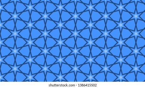 Blue Stars Background Pattern Vector Art