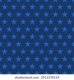 blue stars background seamless pattern