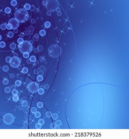 blue stars background, vector illustration