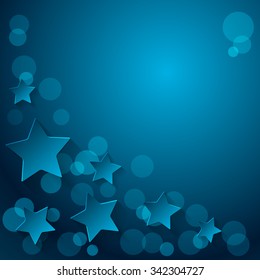 Blue stars background. Vector illustration