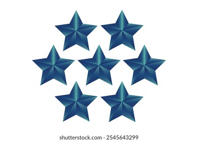 ícone de aglomerado de estrelas azuis para designs celestes, espaciais, patrióticos e abstratos