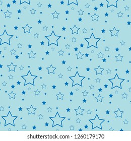 Blue stars modern pattern vector