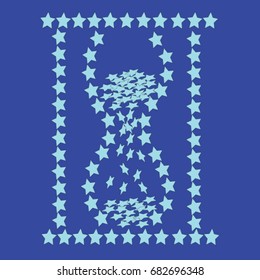 Blue stars on a dark blue background