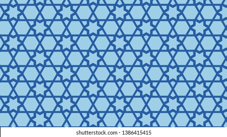 Blue Stars Pattern Background Image