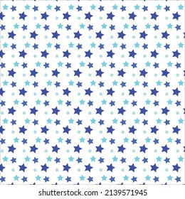 blue stars pattern on white background