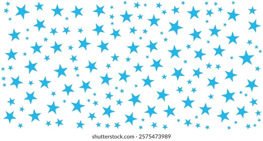 Blue Stars Patterns On White Background. EPS Vector Illustration