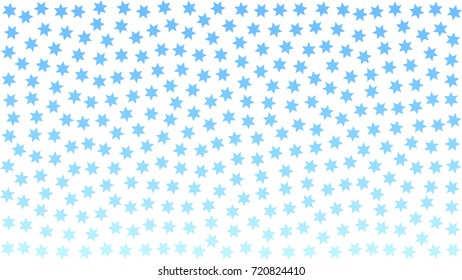 blue stars. blue snowflakes. Star of David. aqua white background pattern abstract. turquoise stipple effect. vector illustration