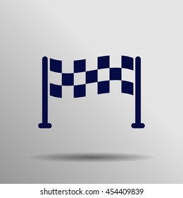 Blue Start Icon on a gray background