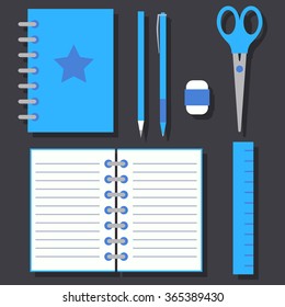 Blue stationery