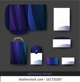 blue stationery design