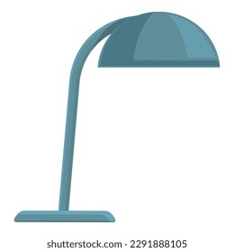 Blue steel lamp icon cartoon vector. House light. Room decoration