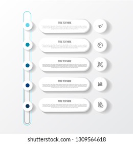 Blue step infographic template