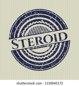 Blue Steroid rubber grunge seal