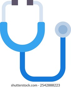 Blue stethoscope, a vital tool for medical professionals, is depicted, representing healthcare, diagnostics, and the practice of auscultation