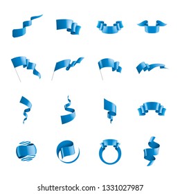 blue sticker on white background. Vector illustration