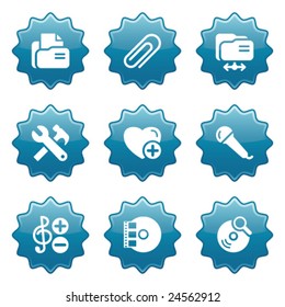 Blue sticker set 11