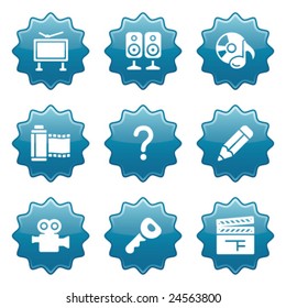 Blue sticker set 28