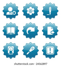 Blue sticker set 6