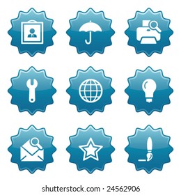 Blue sticker set 9