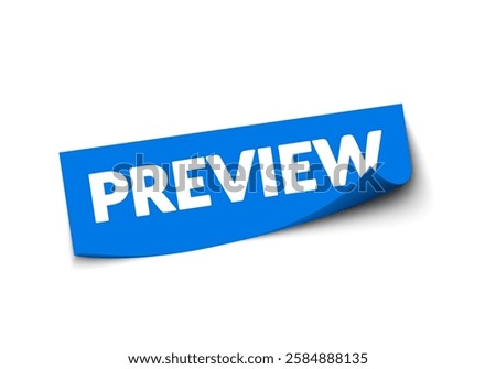 Blue Sticker With Text Preview