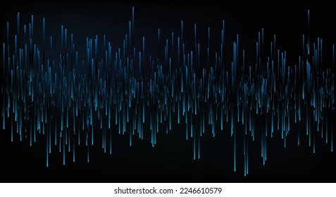 blue sticks, the background of science and technology. Vector illustration