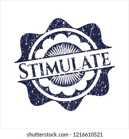 Blue Stimulate distress rubber grunge texture seal