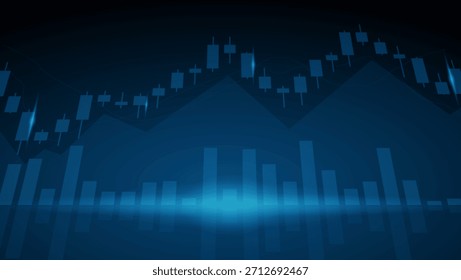 Blaue Börsenkarte und Hintergrund für Finanzpräsentationen, Anlageberichte, Wirtschaftsartikel und Business-Blog-Beiträge. Perfekt für finanzielle Inhalte.