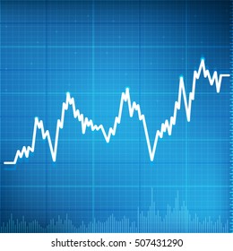 Blue stock market chart,vector
