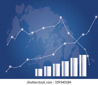 Blue Stock Market Graph
