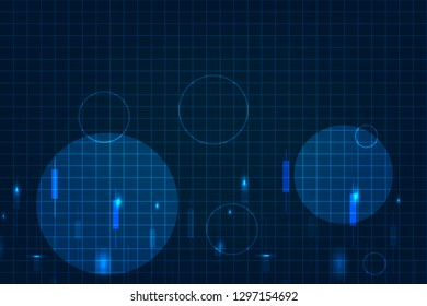Blue Stock Trading concept with the candle stick indicator for investment background vector eps10