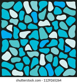 blue stone plate paving pattern on black background