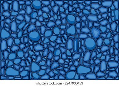 Blue Stone Vector Background - illustration