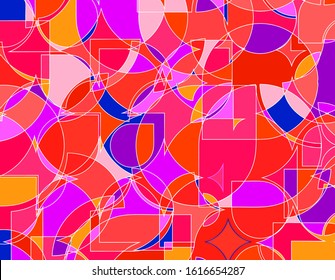 Blue stone wall. Res purple background. Rounded Vector texture