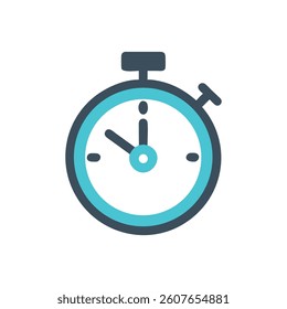 Blue Stopwatch Icon, Time Management, Deadline, Timer, Countdown