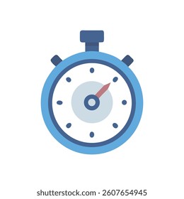 Blue Stopwatch Icon for Time Tracking and Productivity