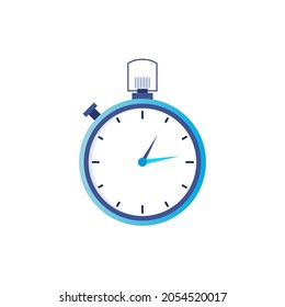 Blue Stopwatch Isolated Vector Illustration