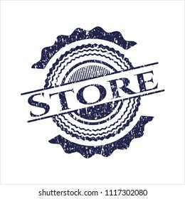 Blue Store distress rubber grunge texture seal