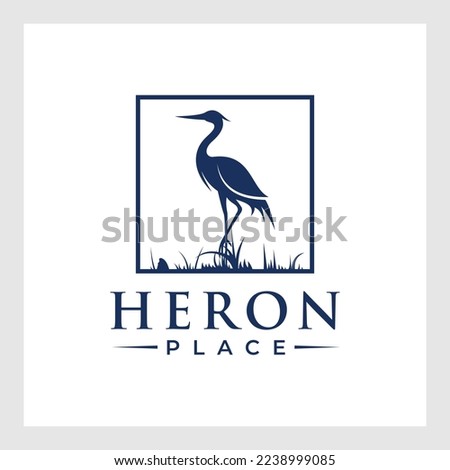 Blue Stork Logo vector on white background