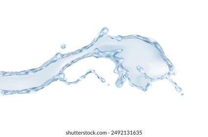 Blue stream on a white background. Vector illustration