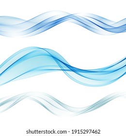 
Blue Stream Transparent Wave Smoky Wave Background Set