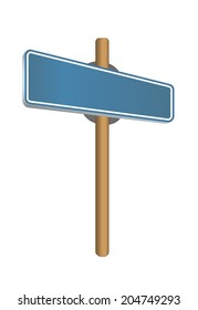 Blue Street Sign