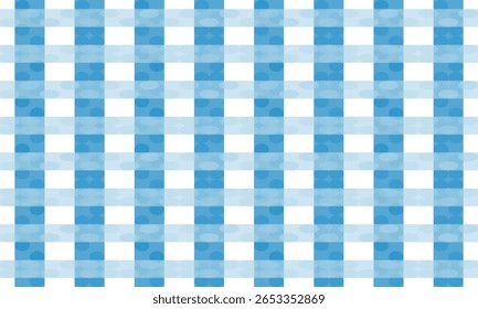 Padrão de tira azul com cruz, padrão de grade para vetor de design de impressão de tecido, padrão de grade completa, plano de fundo de padrão de repetição